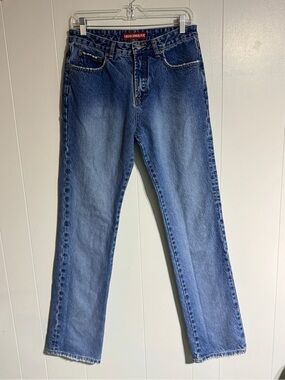 Vintage Blue Jeans Union Bay Straight Leg Dark Wash Y2K Skater Distressed